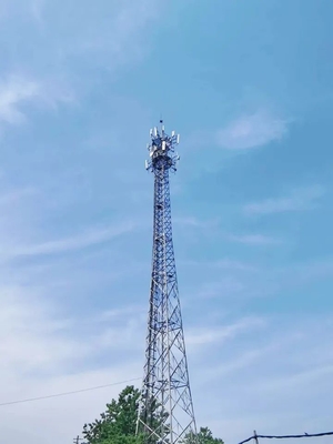 네 다리의  Q345B  텔레콤 휴대폰 기지국 아연도강 통신 타워
